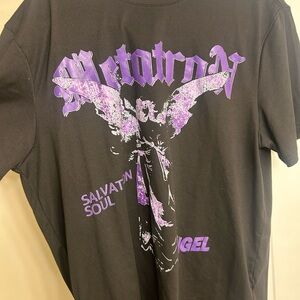 SHEIN Black and Purple Angel Graphic Tee